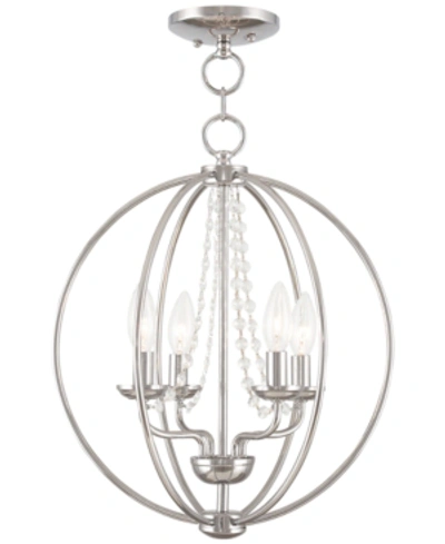 Livex Arabella 15" Pendant In Polished Chrome