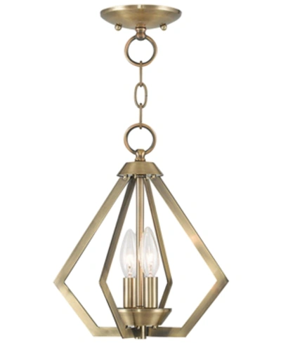 Livex Prism 2- Light Metal Mini Pendant In Brass