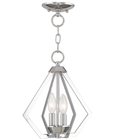 Livex Prism 2- Light Metal Mini Pendant In Chrome