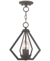 Livex Prism 2- Light Metal Mini Pendant In Bronze