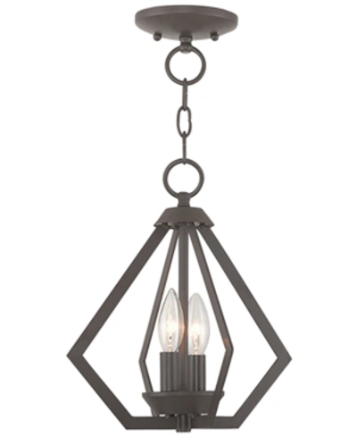 Livex Prism 2- Light Metal Mini Pendant In Bronze