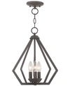 Livex Prism 3- Light Metal 14'' Pendant In Bronze