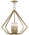 Livex Prism 5- Light Metal Pendant In Antique Bronze