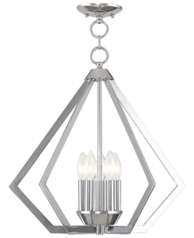 Livex Prism 5- Light Metal Pendant In Chrome