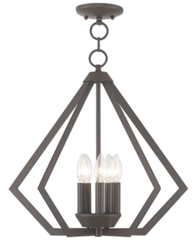 Livex Prism 5- Light Metal Pendant In Bronze