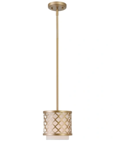 Livex Arabesque Mini Drum Pendant In Soft Gold