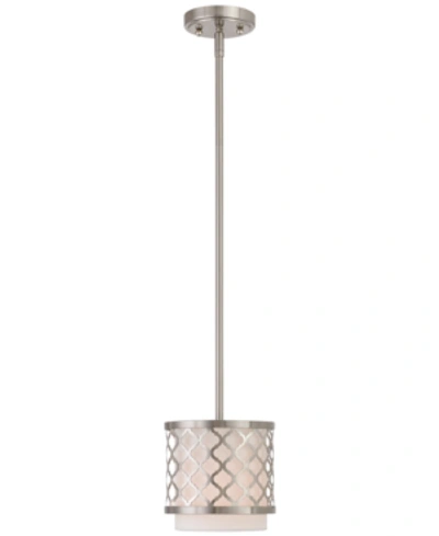 Livex Arabesque Mini Drum Pendant In Brushed Nickel