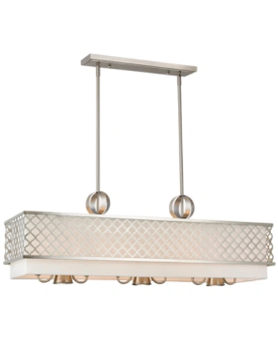 Livex Arabesque 6-light Linear Chandelier In Brushed Nickel