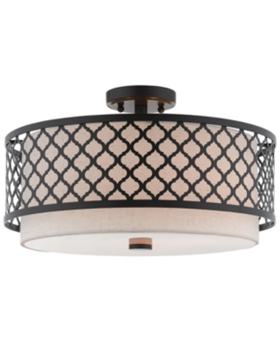 Livex Arabesque 3-light 18" Semi Flush In English Bronze