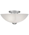 Livex Somerset 13" Semi Flush Light In Bronze