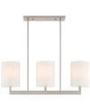 Livex Hayworth 3-light Linear Chandelier In Brushed Nickel