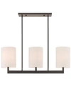 Livex Hayworth 3-light Linear Chandelier In Bronze