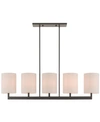 Livex Hayworth 5-light Linear Chandelier In Bronze