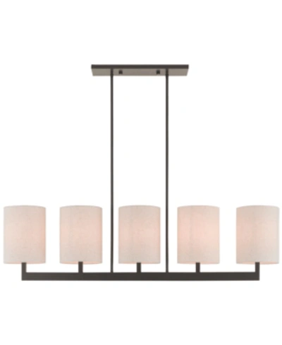 Livex Hayworth 5-light Linear Chandelier In Bronze