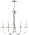 Livex Estate 5-light Chandelier In Brushed Nickel