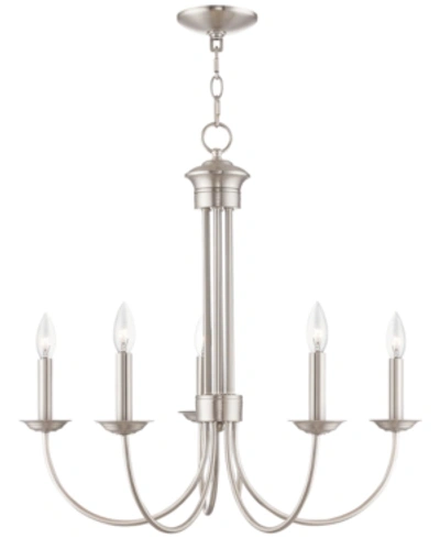 Livex Estate 5-light Chandelier In Brushed Nickel