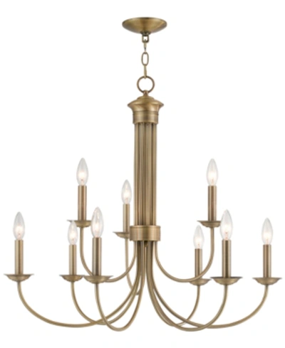 Livex Estate 9-light Chandelier In Antique Bronze