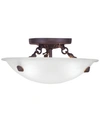 Livex Oasis Ceiling Flush Mount In Bronze