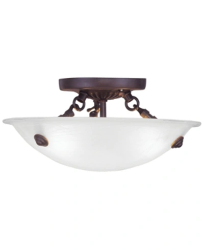Livex Oasis Ceiling Flush Mount In Bronze