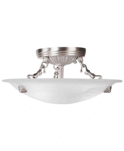 Livex Oasis Semi Flush In Brushed Nickel