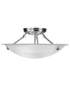 Livex Oasis Semi Flush Mount In Brushed Ni