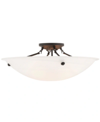 Livex Oasis Ceiling Flush Mount In Bronze