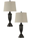 STYLECRAFT STYLECRAFT SET OF 2 BRONZE-TONE TABLE LAMPS