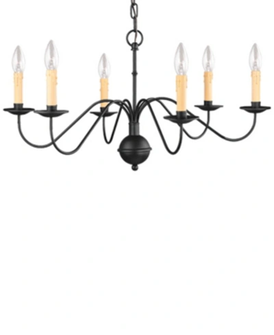 Livex Heritage 6-light Chandelier In Black
