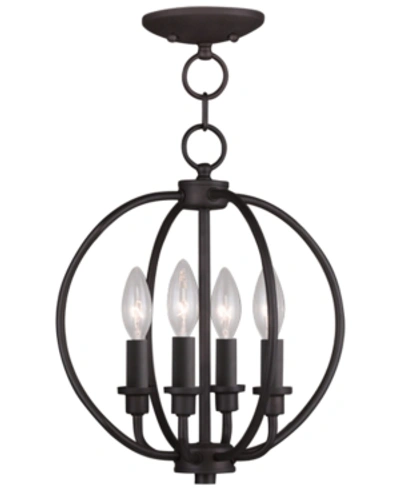 Livex Milania 4- Light Metal Pendant In Bronze