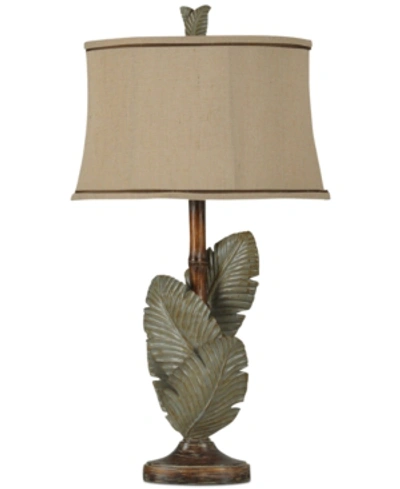 Stylecraft 33.5in Islamadora Palm Leaves Table Lamp In Grey