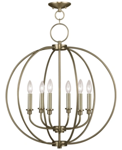 Livex Milania 6- Light Metal Chandelier In Antique Bronze