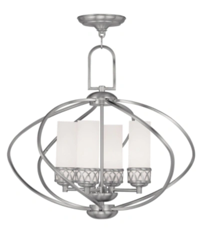 Livex Westfield Chandelier Light In Brushed Nickel