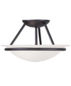 Livex Newburgh 2-light Semi Flush Mount In Black