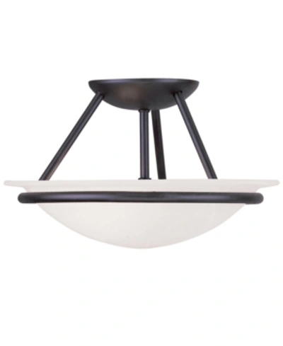 Livex Newburgh 2-light Semi Flush Mount In Black