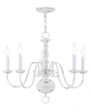 Livex Williamsburg 5-light Chandelier In Antique White