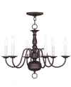 Shop Livex Williamsburg 6-light Chandelier In Bronze