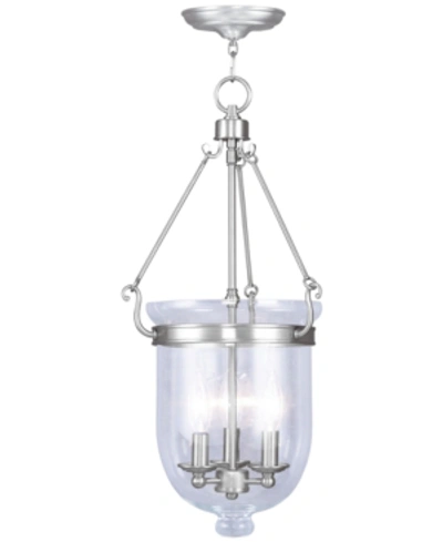 Livex Jefferson 3 Light Pendant In Brushed Nickel