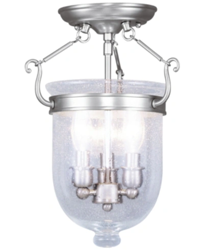 Livex Jefferson Semi Flush Light In Nickel