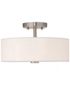 Livex Brighton 13" Flush Mount In Brushed Nickel