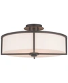 Livex Wesley Semi Flush In Bronze