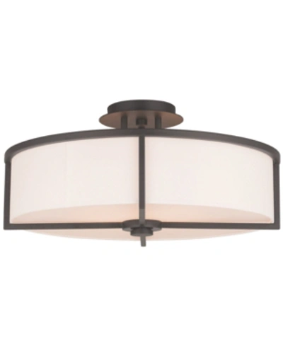 Livex Wesley Semi Flush In Bronze