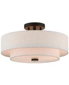 Livex Claremont 3-light Semi Flush Mount In English Br