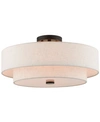 Livex Claremont 4-light Semi-flush Mount In English Bronze