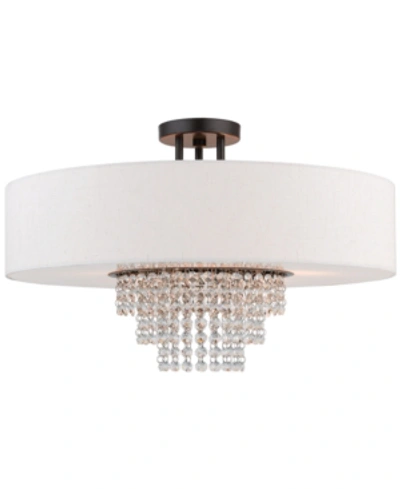 Livex Carlisle 5-light Semi-flush Mount In English Bronze