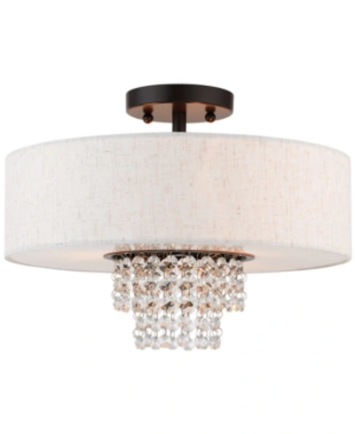 Livex Carlisle 3-light Semi-flush Mount In English Bronze