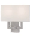 Livex Hollborn 2-light Brushed Nickel Sconce In Brushed Nickel