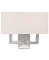 LIVEX HOLLBORN 3-LIGHT BRUSHED NICKEL SCONCE