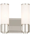 Livex Weston 2 Light Vanity In Polished Nickel