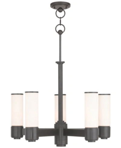 Livex Weston 5 Light Chandelier In Bronze