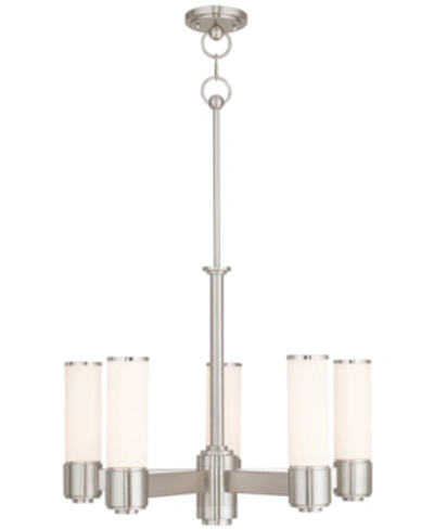 Livex Weston 5 Light Chandelier In Silver